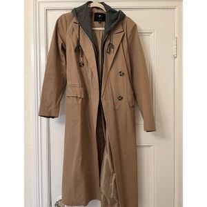 7 For All Mankind Hooded Trench Coat - Sz S